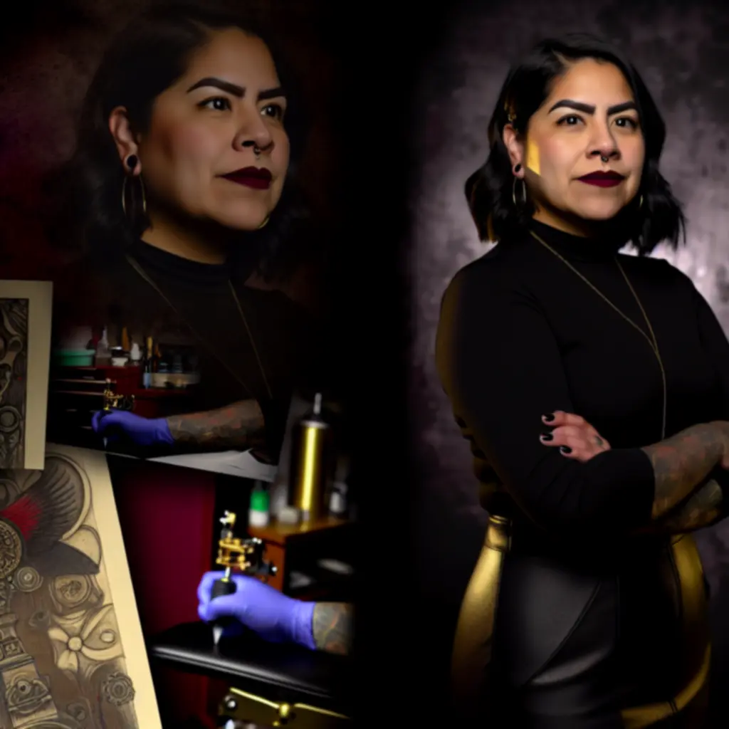 Portret artysty tatuażysty w pracowni